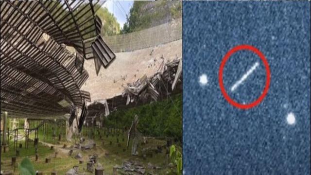 Arecibo Telescope Puerto Rico damaged on purpose and shut down because mysterious space object?