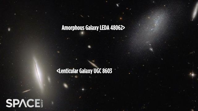 Hubble snaps amazing view of 'amorphous' and 'lenticular' galaxies