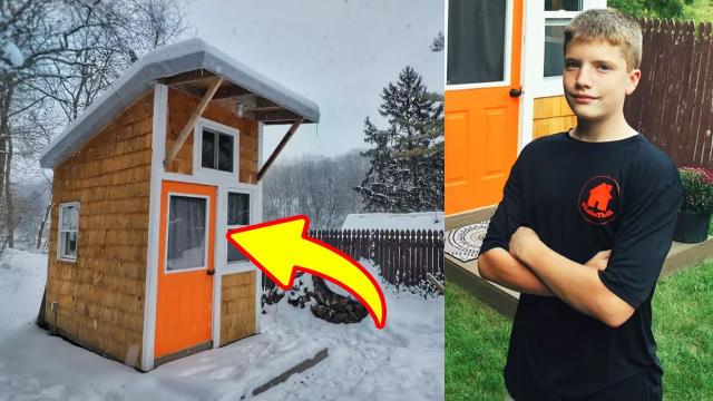 13 Year Old Boy Builds Tiny Home For Just $1,500