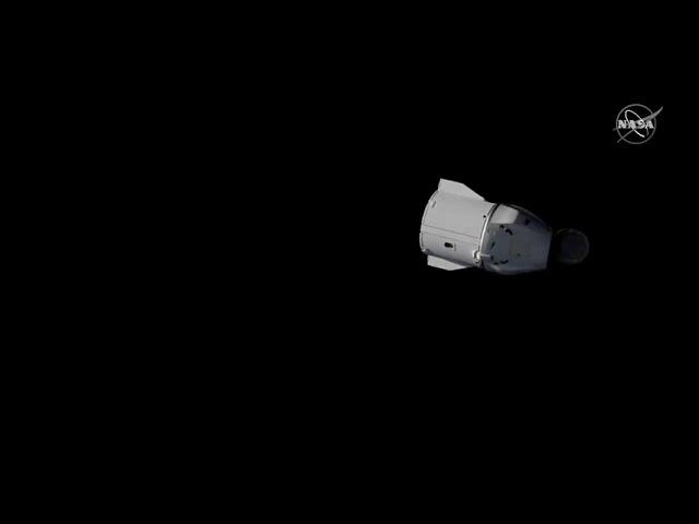 Watch SpaceX Cargo Dragon drift away from space station after undocking