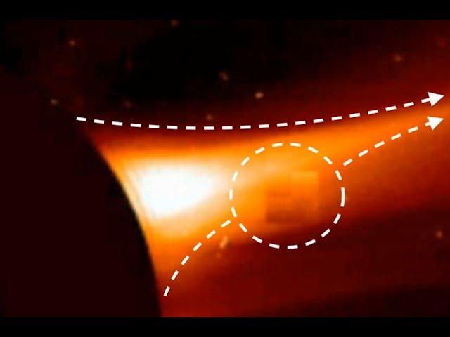 Cube UFO Shaped Object Exits Earths Sun