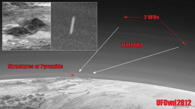 The New Horizons Space Probe Photographed Two Cigar-Shaped UFOs And Pyramids On Pluto