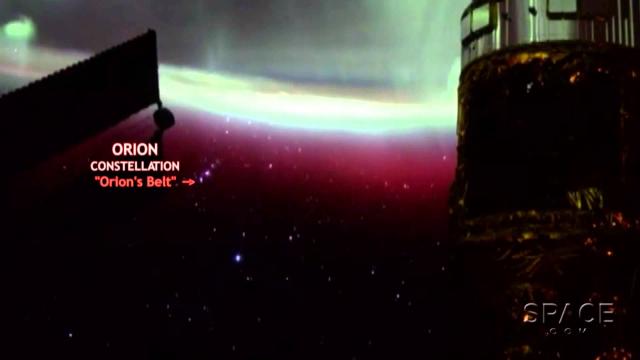 Auroras Dance Below Space Station As Orion Rises | Time-Lapse Video