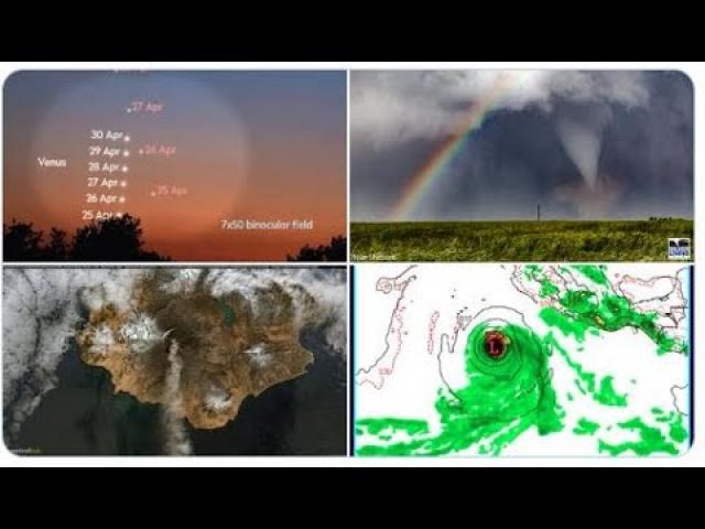 4 Sunspots!!!! Southern Tornadoes! West Coast Storm! Alaska Volcano action! Return of Venus!
