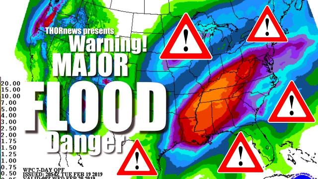 Warning! Catastrophic flooding possible for South East USA over next 10 days!