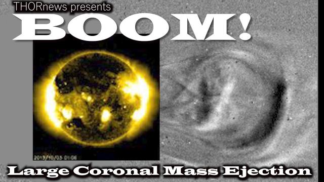 Boom! Large Coronal Mass Ejection! & the Sun gettin' Jiggy Wit It.