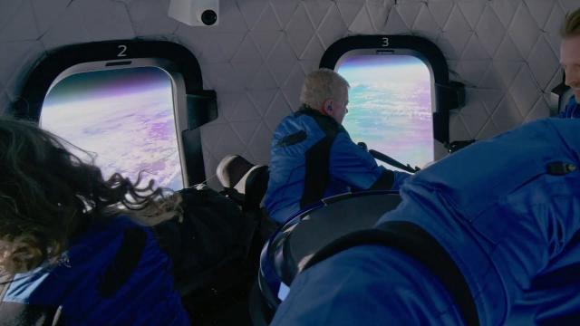 'Oh wow!!' 'Captain Kirk' in space in this awesome Blue Origin footage