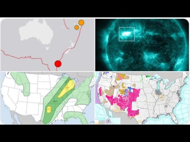 TSUNAMI WATCH! 7.3 Magnitude Earthquake south of Australia! 6.0 EQ Tonga! M 5.6 Solar Flare!