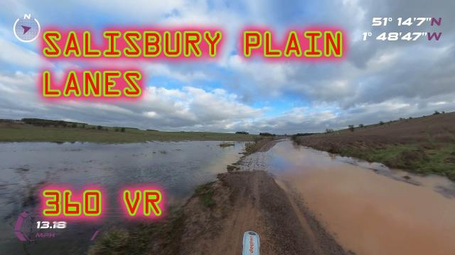 360VR Exploring Lanes onto Salisbury Plain by Motorbike