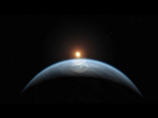 Animation of Exoplanet K2-18b (Artist’s Impression)