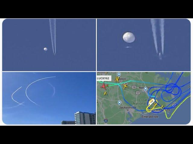 USA preparing to Shoot Down Chinese Spy Balloon? SC/NC Airspace shutdown as Fighter Jets Circle!