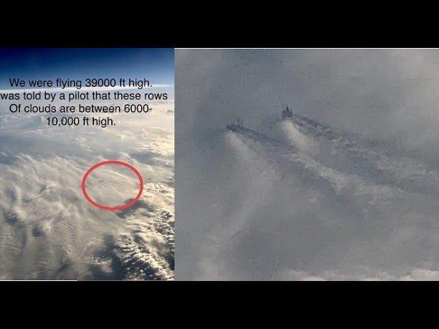 Airplane passenger photographs Huge Structure on the clouds at 10,000 feet High