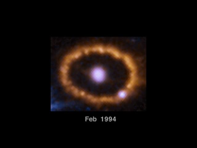 Time-lapse of SN 1987A and its ring