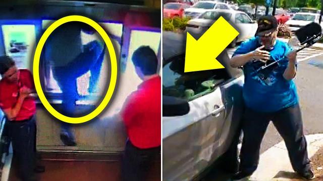 Chick fil A Manager Leaps Through Window After Spotting Kid In Backseat