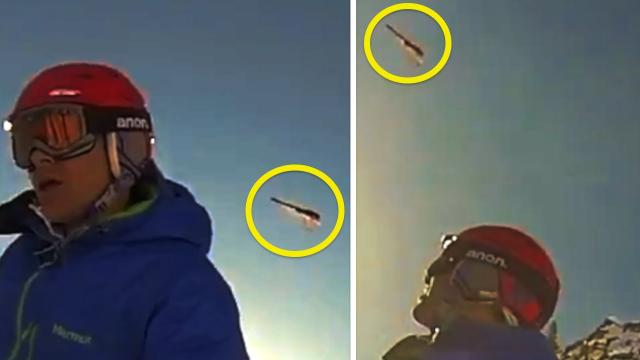 UFO Sighting (Cigar Shaped) Filmed by Snowboarder in Aspen, Colorado (2013) - FindingUFO