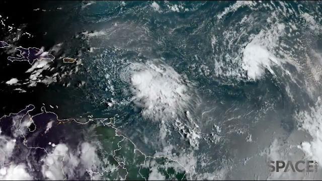 Tropical Storm Fiona seen from space is NOAA satellite time-lapse