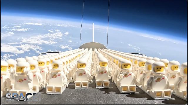 Watch 1000 Lego astronauts soar to the edge of space on 'mini space-shuttle'