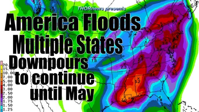 America Floods! Roads turn to Rivers in Multiple States as Storm Continues