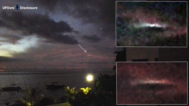 UFO Appears Fixed Above The Sea Mauritius, Mar 13, 2016