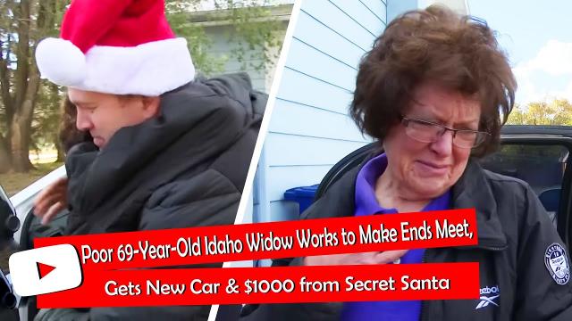 Poor 69-Year-Old Idaho Widow Works to Make Ends Meet, Gets New Car & $1000 from Secret Santa