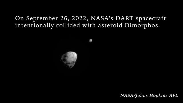 NASA's DART spacecraft collides with asteroid