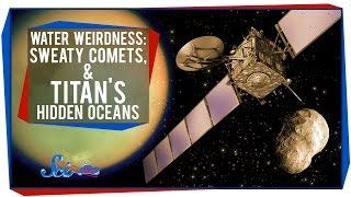Water Weirdness: Sweaty Comets, and Titan's Hidden Oceans