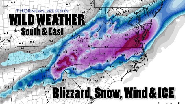 Crazy storms, Blizzard, Snow & Ice to Hit the East Coast USA
