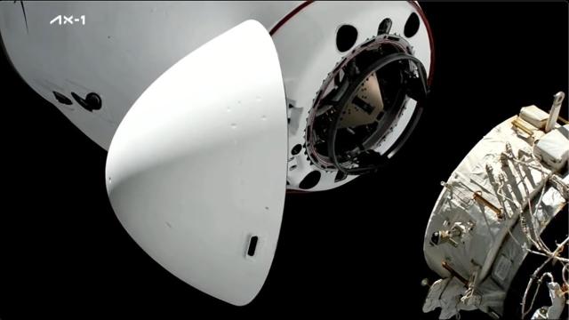 SpaceX Ax-1 Crew Dragon docks with space station with 1st all-private crew