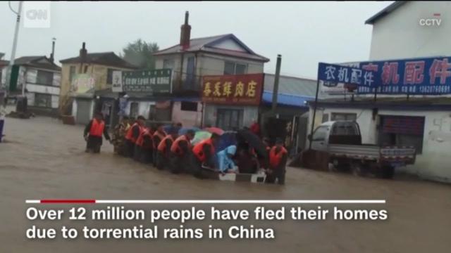 12 MILLION people displaced from Homes in China due to flooding