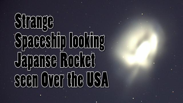 WTF? Bizarre Spaceship UFO type Japanese Rocket seen over the USA.