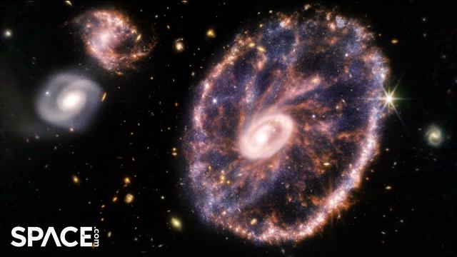 James Webb Space Telescope's amazing Cartwheel Galaxy view in 4K zoom-in!