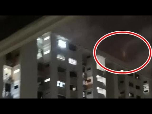 UFO Sighting above an apartment building in Singapore