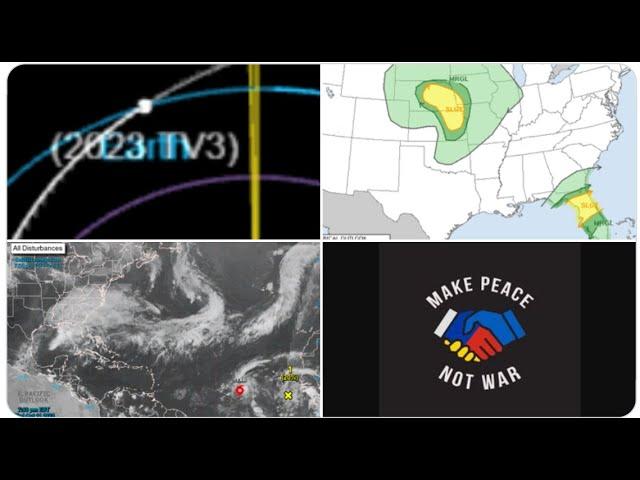 Asteroid TV3 to Miss Earth by .2 Lunar Distances! Florida Rain & Tornado Watch! and Bad Earthquakes.