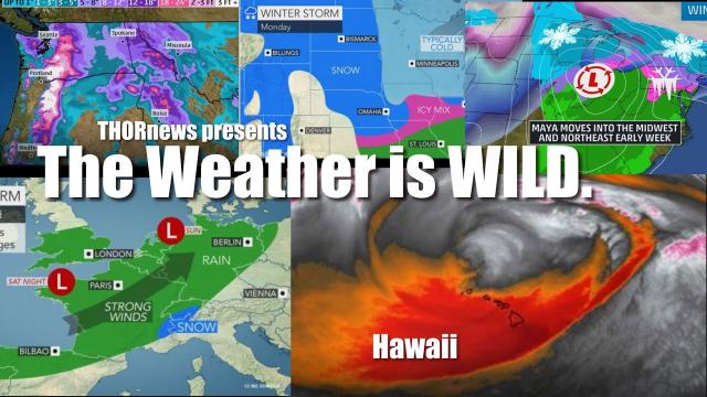 60ft waves for Hawaii ? & waves of storms roll over USA & Canada & Europe