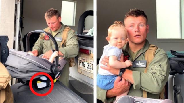 Returning soldier meets daughter for the first time, but his wife has another surprise