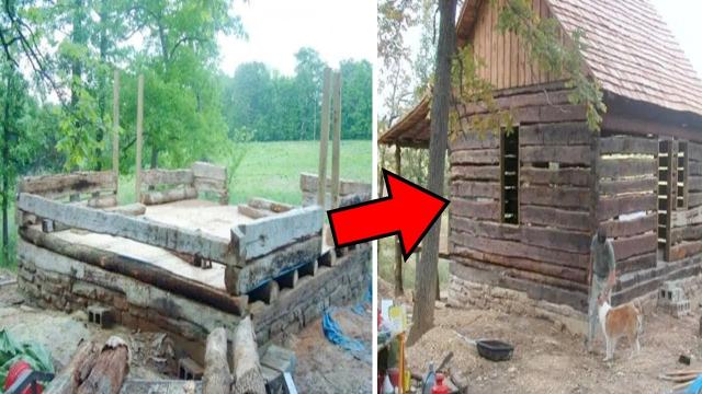 This Man Bought An Old Log Cabin for $100. What He Did With It Made Everyone Jealous!