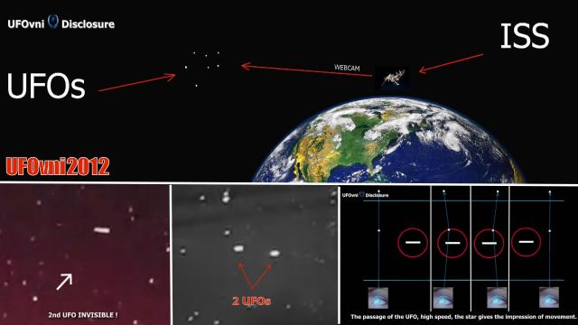 CLOAKED SPACESHIPS: 2 Invisible UFOs Captured By ISS Webcam