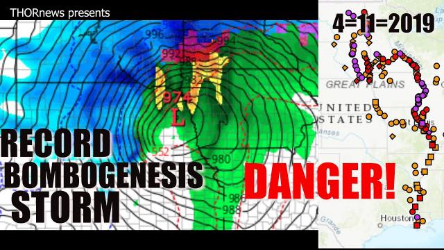 Danger! Alert! RECORD Bombogenesis Storm to hit Mid-West USA April 11th