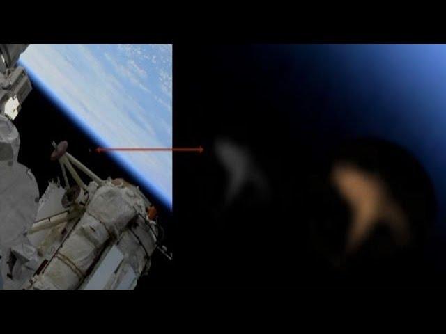 Mysterious Chevron shaped UFO passes ISS captured on live feed cam