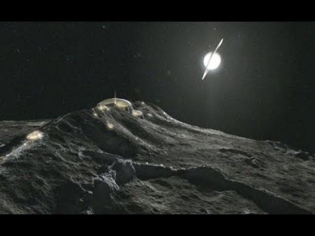 Alien structures and monolith were photographed on Iapetus, the mysterious moon of Saturn!