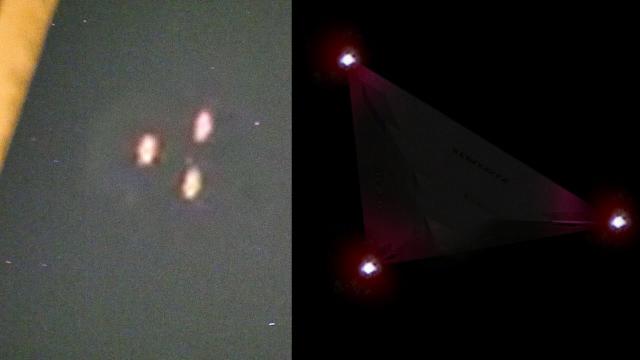 Triangle UFO with lights filmed at Night in Canada, Sept 2022 ????