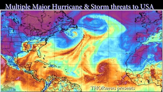 Category 3 Hurricane Irma + Tropical Wave/Storms Jose & Katia & Lidia ALL threats to USA