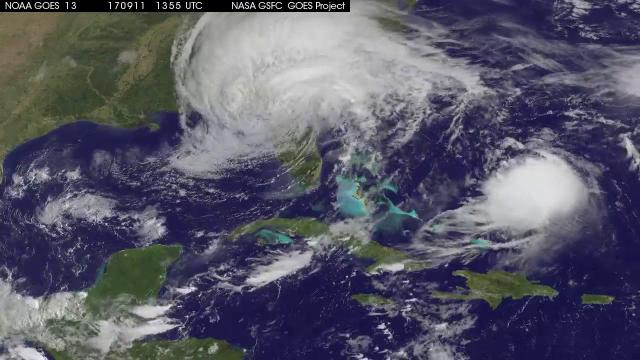 Tropical Storm Irma and Hurricane Jose from Space - September 11, 2017