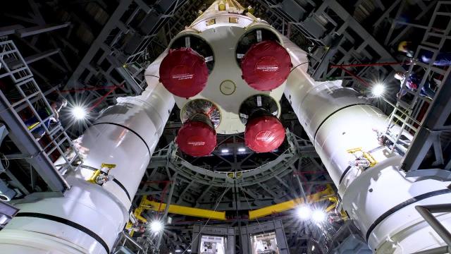 NASA's Artemis 2 rocket's assembly on launch platform continues with core stage and more