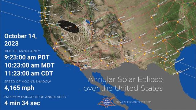 'Ring of fire' Annular Solar Eclipse in US - Where is it visible today?