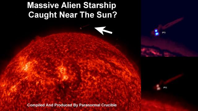 Massive Alien Starship Caught Near The Sun?