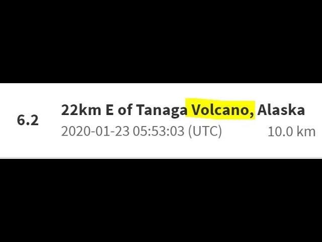 6.2 Magnitude Earthquake Tanaga VOLCANO Alaska