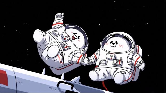 Adorable Chinese 'Space Pandas' in animated music video explain space station living