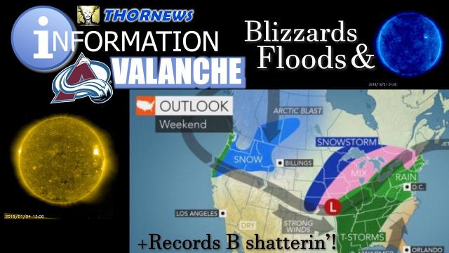 BIG STORM SATURDAY = Southern Floods & Midwest Blizzard + Snow Records be Shattering!