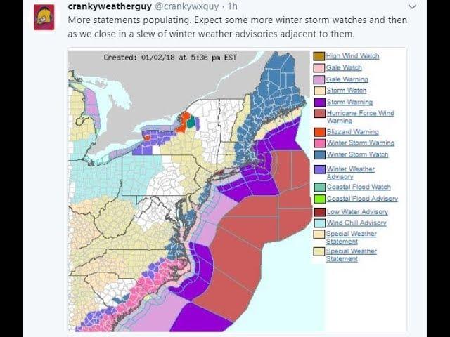 The East Coast Bomb Cyclone Nor'Easter Storm  is Trending West = Trouble
